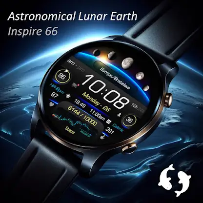 Moon Phase Digital Watch face screenshot 1