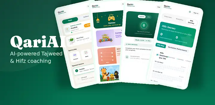 QariAI: Tajweed & Hifz Coach — Android app banner