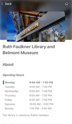Ruth Faulkner Library screenshot 6