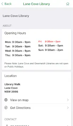 Lane Cove Libraries screenshot 6