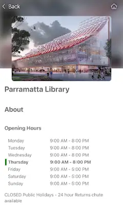 City of Parramatta Library screenshot 6