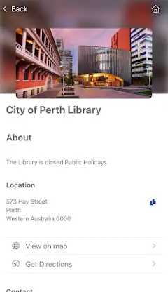 City of Perth Library screenshot 5