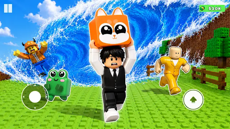 Obby Escape: Tsunami Memezot screenshot 4