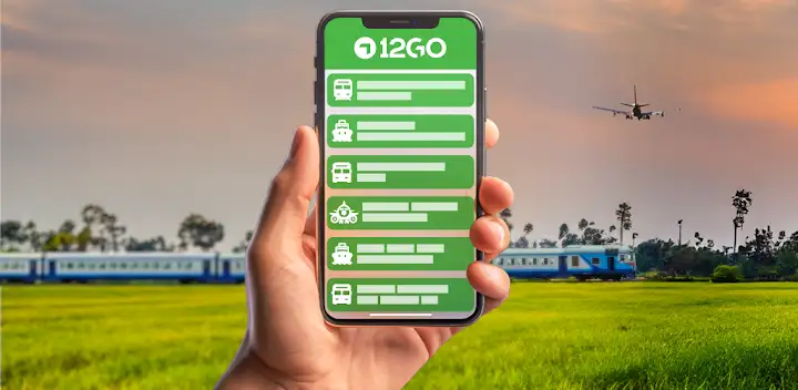 12Go Train, Bus, Ferry, Flight — Android app banner