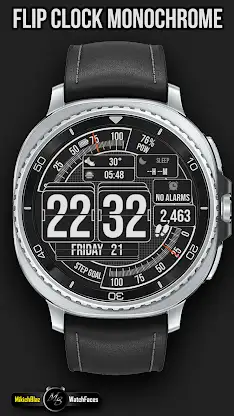 Flip Clock Monochrome screenshot 3