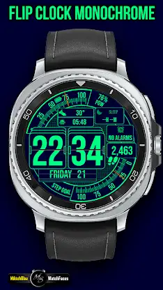 Flip Clock Monochrome screenshot 5