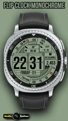 Flip Clock Monochrome screenshot 2