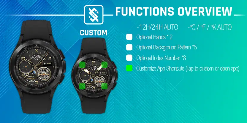 BFF12- Gold Analog Galaxy Gear screenshot 3