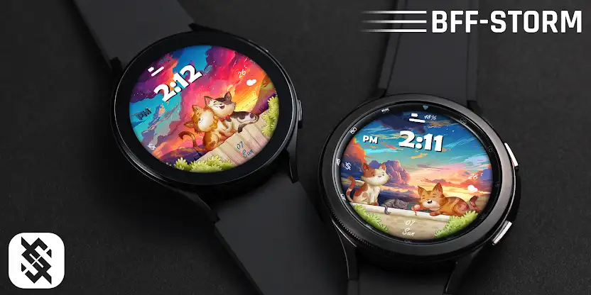 BFF1- Cute Cat watchface screenshot 6