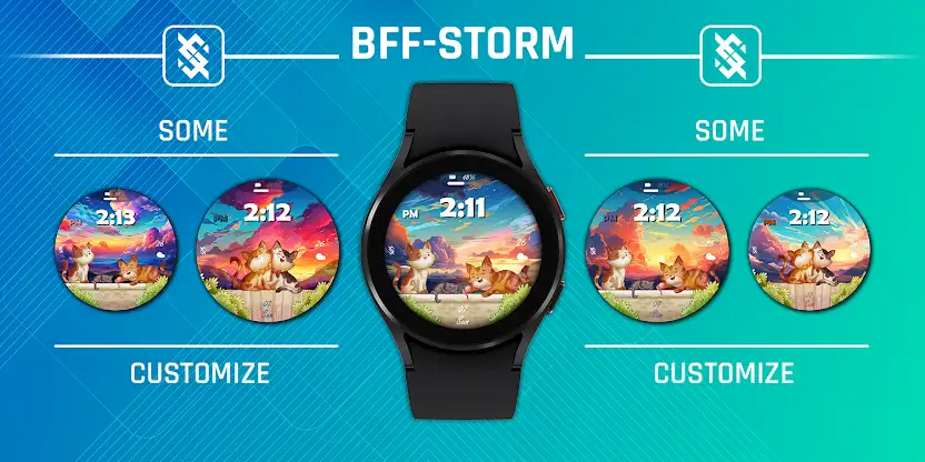 BFF1- Cute Cat watchface screenshot 4