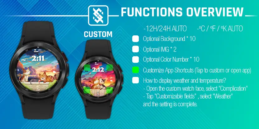 BFF1- Cute Cat watchface screenshot 3