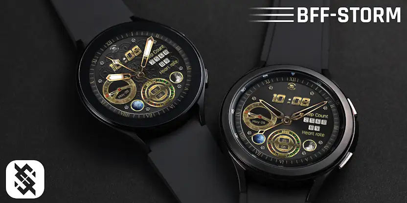 BFF3- Gold Analog Gear Pattern screenshot 5