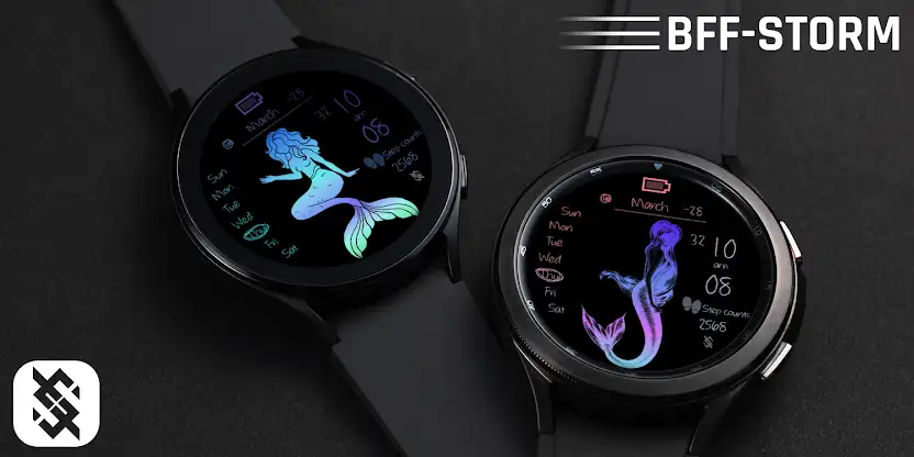 BFF53- Neon Art Mermaid Color screenshot 6