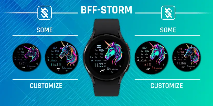 BFF55- Neon Art Unicorn Color screenshot 4