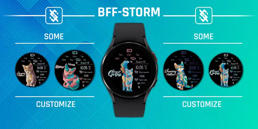BFF70- Neon Art Cat Multicolor screenshot 4