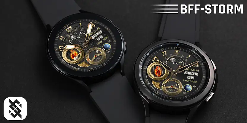 BFF8-Gold Analog Pattern Heart screenshot 5