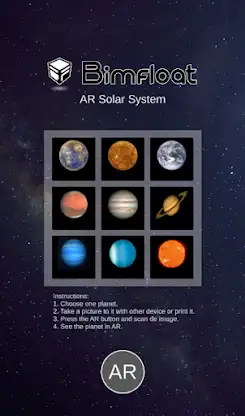 AR Augmented Reality Planets screenshot 1