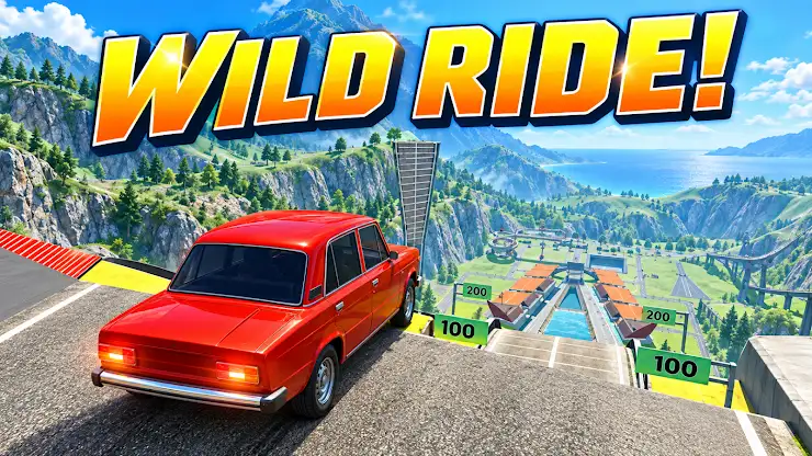 Beam Ramp: Crash Car Simulator screenshot 1