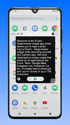 Fluent Teleprompter widget screenshot 7