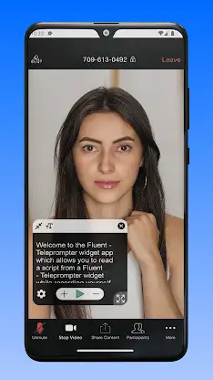 Fluent Teleprompter widget screenshot 1