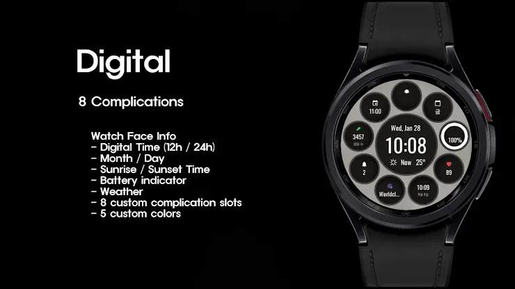 Digital Watch Face 04 screenshot 2
