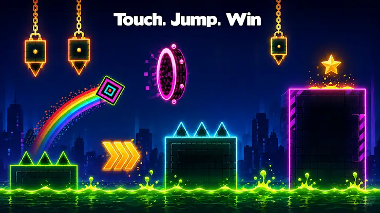 Pixel Ride – Jump to the Beat screenshot 1