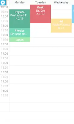 Timetable screenshot 1