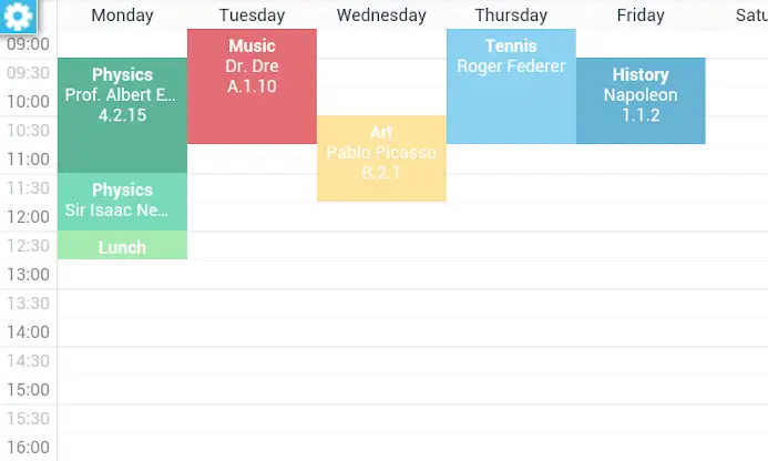 Timetable screenshot 3