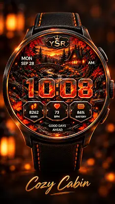 YSR030 Autumn Ember Watch Face screenshot 4