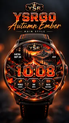 YSR030 Autumn Ember Watch Face screenshot 1
