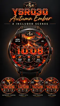 YSR030 Autumn Ember Watch Face screenshot 5