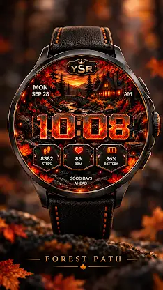 YSR030 Autumn Ember Watch Face screenshot 8