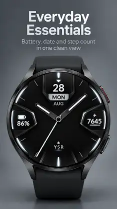 YSR061 Carbon Glow Watch Face screenshot 6