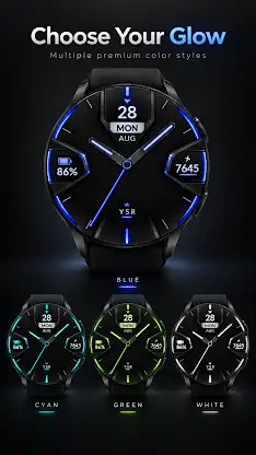 YSR061 Carbon Glow Watch Face screenshot 5