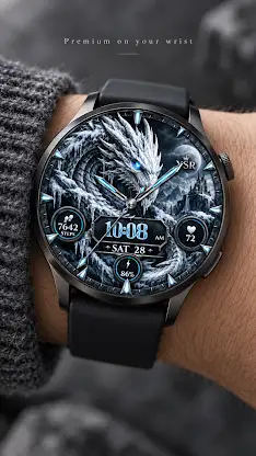 YSR058 Ice Dragon Watch Face screenshot 7