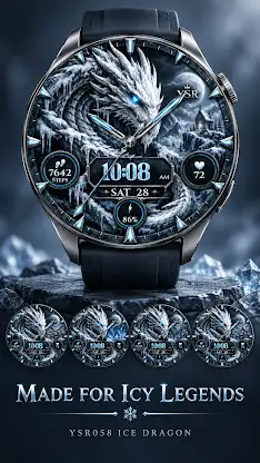 YSR058 Ice Dragon Watch Face screenshot 8