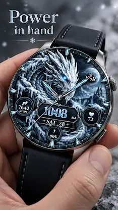 YSR058 Ice Dragon Watch Face screenshot 2