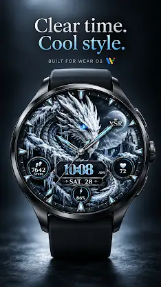 YSR058 Ice Dragon Watch Face screenshot 4