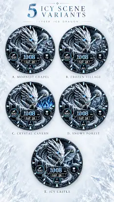 YSR058 Ice Dragon Watch Face screenshot 6