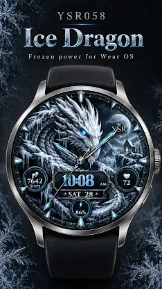 YSR058 Ice Dragon Watch Face screenshot 1