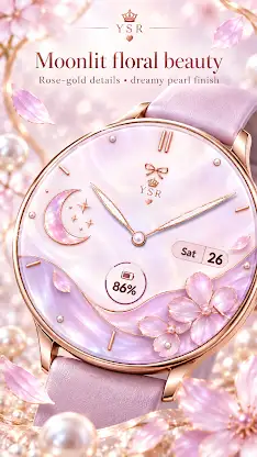 YSR009 Moon Petal Watch Face screenshot 1