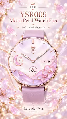 YSR009 Moon Petal Watch Face screenshot 3