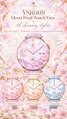 YSR009 Moon Petal Watch Face screenshot 2