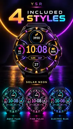 YSR013 Neon Orbit Watch Face screenshot 4