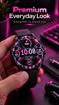 YSR013 Neon Orbit Watch Face screenshot 2