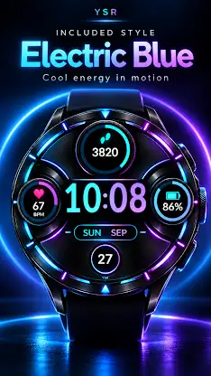 YSR013 Neon Orbit Watch Face screenshot 6