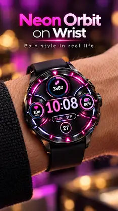 YSR013 Neon Orbit Watch Face screenshot 8