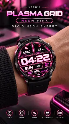 YSR011 Plasma Grid Watch Face screenshot 3