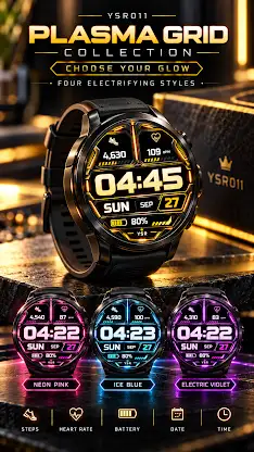 YSR011 Plasma Grid Watch Face screenshot 5