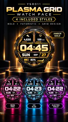 YSR011 Plasma Grid Watch Face screenshot 7